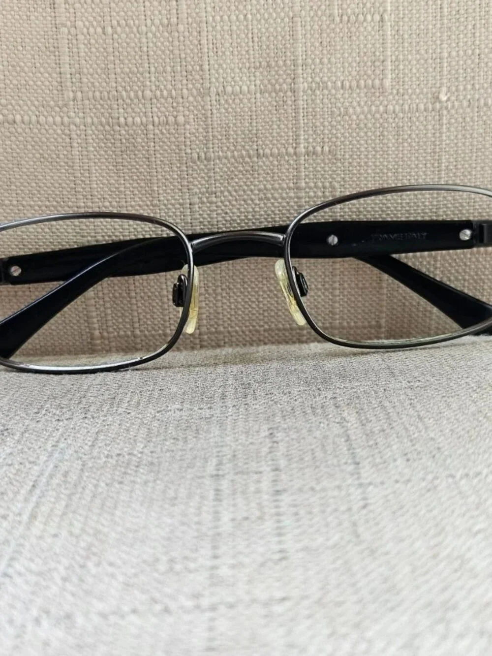 Vintage Bolle Eyeglasses Frame Gunmetal Tone Eyewear Glasses Made in Italy